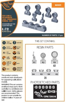 Clear Prop CPA72016 UH-2 A/B SEASPRITE (all versions) wheel set for CP kits CP72002/CP72017/CP72018 1:72