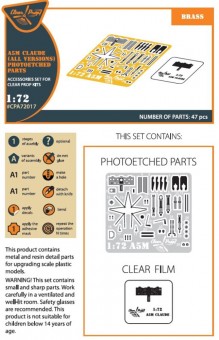 Clear Prop CPA72017 A5M Claude (all versions) PE parts for CP kits CP720016/CP72008/CP72009/CP72010 1:72