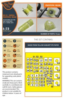 Clear Prop CPA72027 Ki-51 Sonia (all versions) painting mask for CP kits CP72011/CP72012/CP72013 1:72