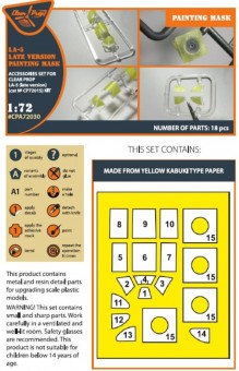 Clear Prop CPA72030 La-5 (late version) painting mask for CP kit CP72015 1:72