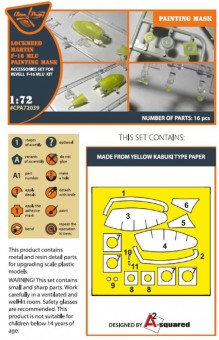 Clear Prop CPA72039 F-16 single seater painting mask for REVELL kit 1:72