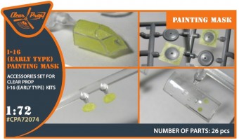 Clear Prop CPA72074 I-16 (early version) painting mask for CP kit 1:72