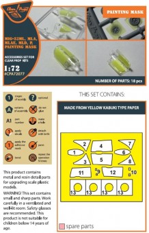 Clear Prop CPA72077 MiG-23ML, MLD, P, MLAE painting mask for CP kits 1:72