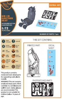 Clear Prop CPA72082 KM-1M Ejection seat for CP kits and other 1:72