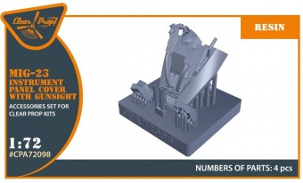 Clear Prop CPA72098 MiG-23 Instrument panel cover with gunsight for CP kits 1:72