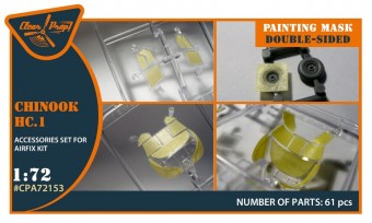 Clear Prop CPA72153 Chinook HC.1 double-sided painting mask for Airfix kit 1:72