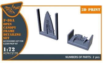 Clear Prop CPA72170 F-86A Open canopy frame detailing set for CP kits 1:72
