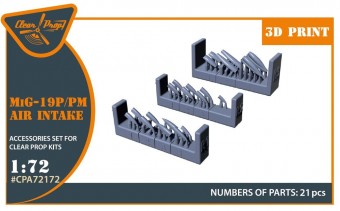 Clear Prop CPA72172 MiG-19P/PM Air intake for CP kits 1:72