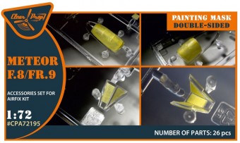 Clear Prop CPA72195 Meteor F.8/FR.9 double-sided painting mask for Airfix kit 1:72
