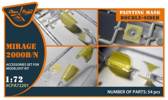 Clear Prop CPA72201 Mirage 2000B/N double-sided painting mask for Modelsvit kit 1:72