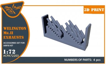 Clear Prop CPA72203 Welington Mk.II exhausts for Airfix kits 1:72