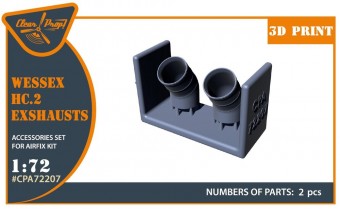 Clear Prop CPA72207 Wessex HC.2 Exhausts for Airfix kit 1:72