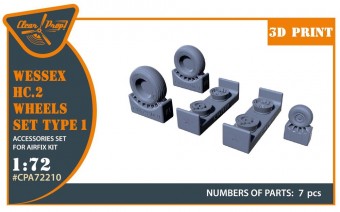 Clear Prop CPA72210 Wessex HC.2 Wheel set type 1 for Airfix kit 1:72