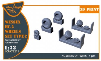 Clear Prop CPA72211 Wessex HC.2 Wheel set type 2 for Airfix kit 1:72