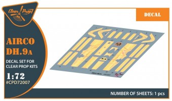 Clear Prop CPD72007 Airco DH.9a decal set for CP kits 1:72