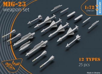Clear Prop CPW7201 MiG-23 Weapon Set 1:72