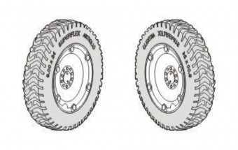 CMK 129-3127 Autoblinda AB.43 Pz.Sp.Wg.AB.203 (i) spare wheels set for Italeri 1:35