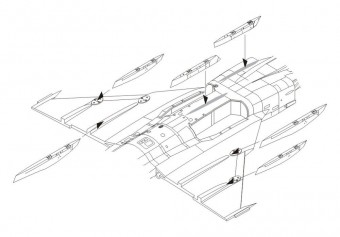 CMK 129-4304 JAS-39C Gripen-Correction Wing racks 1:48