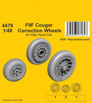 CMK 129-4479 F9F Cougar Correction Wheels / for Kitty Hawk kits 1:48