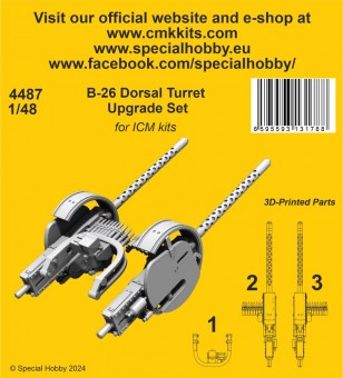 CMK 129-4487 B-26 Dorsal Turret Upgrade Set / for ICM kit 1:48