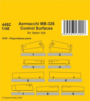 CMK 129-4492 Aermacchi MB-326 Control Surfaces 1:48