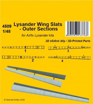 CMK 129-4509 Lysander Wing Slats - Outer Sections for Airfix 1:48