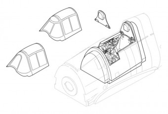 CMK 129-5004 F6F -3 Hellcat Cockpit Resin+Photoetch 1:32