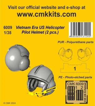 CMK 129-6009 Vietnam Era US Helicopter Pilot Helmet (2 pcs.) 1:35