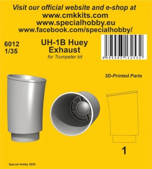 CMK 129-6012 UH-1B HueyExhaust for Trumpeter kit 1:35