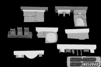 CMK 129-7428 B-25C/D Pilots' Cockpit and Radio Compartment 1:72