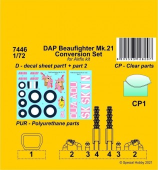 CMK 129-7446 DAP Beaufighter Mk.21 Conversion Set 1:72