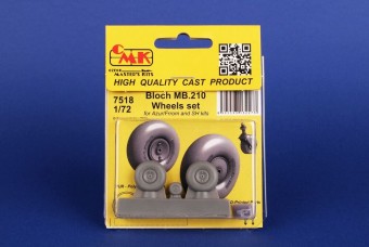 CMK 129-7518 Bloch MB.210 Mainwheels and Tailwheel w/Leg 1:72