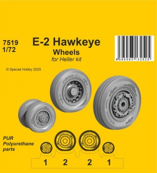 CMK 129-7519 E-2 Hawkeye Wheels for Heller kit 1:72