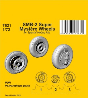CMK 129-7521 SMB-2 Super Mystere Wheels for Special Hobby kits 1:72