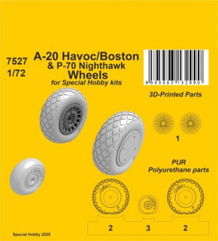 CMK 129-7527 A-20 Havoc/Boston/ P-70 Nighthawk Wheels for Special Hobby 1:72