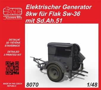 CMK 129-8070 Elektrischer Generator 8kw for Flak Sw-36 mit Sd.Ah.51 1:48