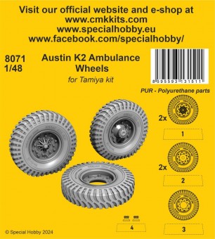 CMK 129-8071 Austin K2 Ambulance for Tamiya kit 1:48