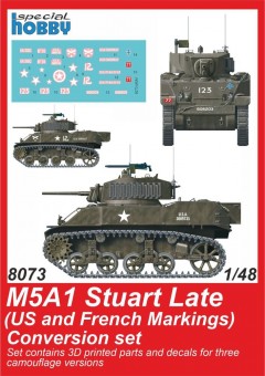 CMK 129-8073 M5A1 Stuart Late (US Army) Conversion set for Tamiya 1:48