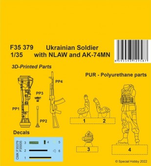 CMK 129-F35379 Ukranian Soldier with NLAW and AK-74MN 1:35