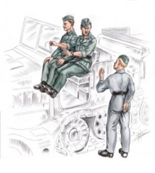 CMK 129-F72155 German driver and personell for FAMO 1:72