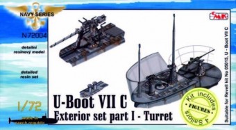 CMK 129-N72004 U-Boot Typ VII C Exterior set - Part I - Turret for Revell 1:72