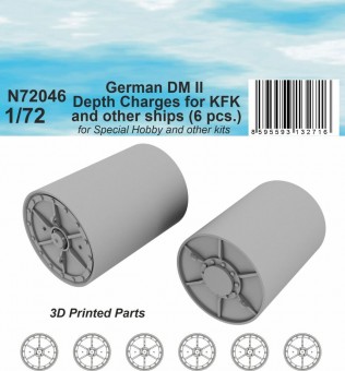 CMK 129-N72046 German DM II Depth Charges (6 pcs.) for KFK and other ships for Special Navy kit 1:72