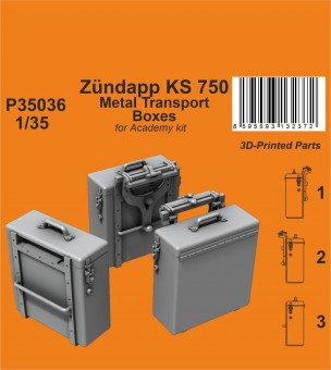 CMK 129-P35036 Zundapp KS 750 Metal Transport Boxes / for Academy kit 1:35