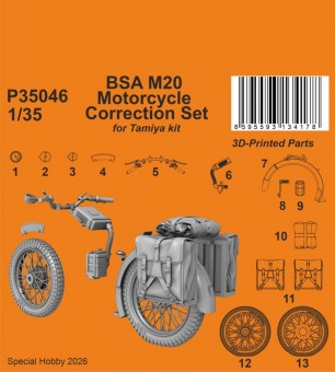 CMK 129-P35046 BSA M20 Motorcycle Correction Set for Tamiya 1:35