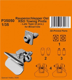 CMK 129-P35050 Raupenschlepper Ost RSO Towing Pintle - Late Type (2 pcs.) for Miniart 1:35