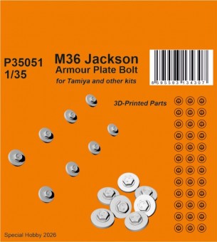 CMK 129-P35051 M36 Jackson Armour Plate Bolts for Tamiya 1:35