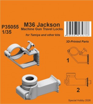 CMK 129-P35055 M36 Jackson Machine Gun Travel Locks for Tamiya 1:35