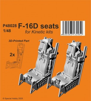 CMK 129-P48028 F-16D Seats for Kinetic 1:48