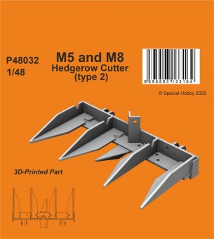 CMK 129-P48032 M5 and M8 Hedgerow Cutter (type 2) for Tamiya 1:48