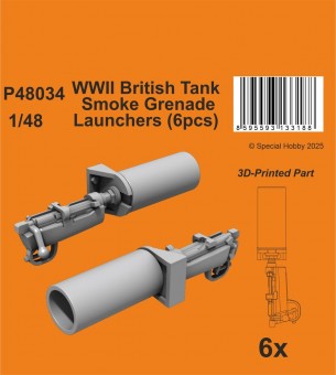 CMK 129-P48034 WWII British Tank Smoke Grenade Launchers 1:48